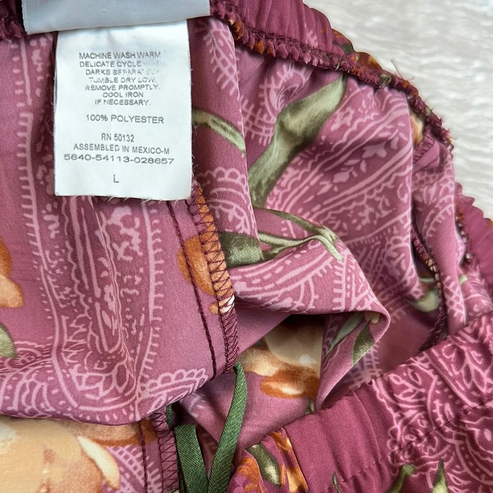 BonWorth A-Line Skirt in Purple and Yellow Floral